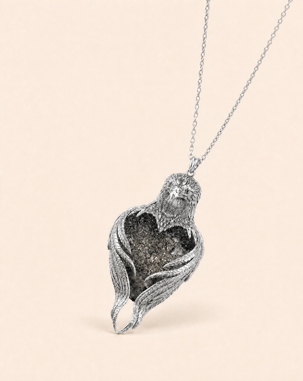 Vision-Nes Pyrite Pendant — Silver