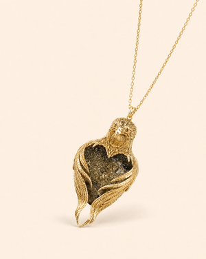 Vision-Nes Pyrite Pendant — Gold