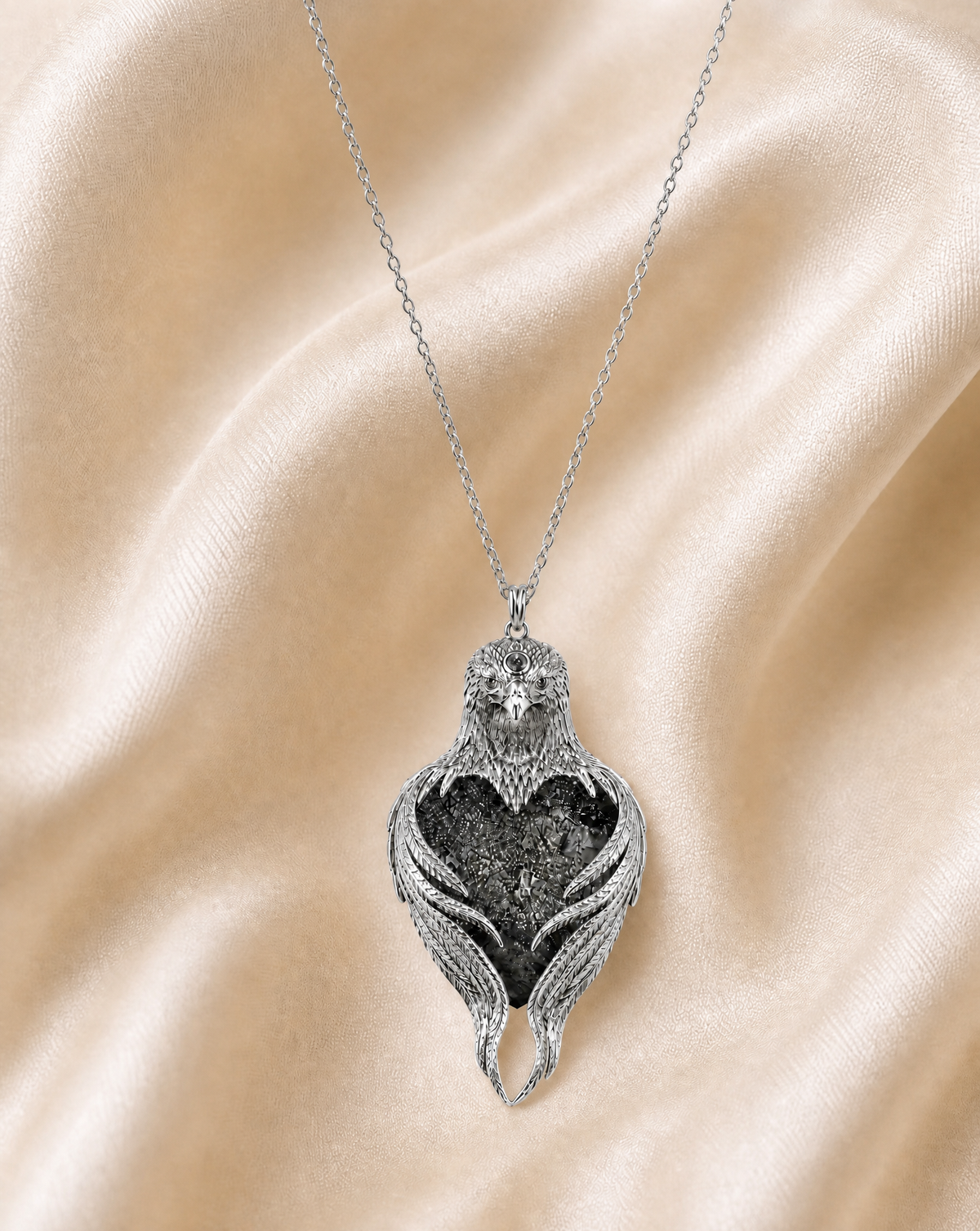Vision-Nes Pyrite Pendant — Silver