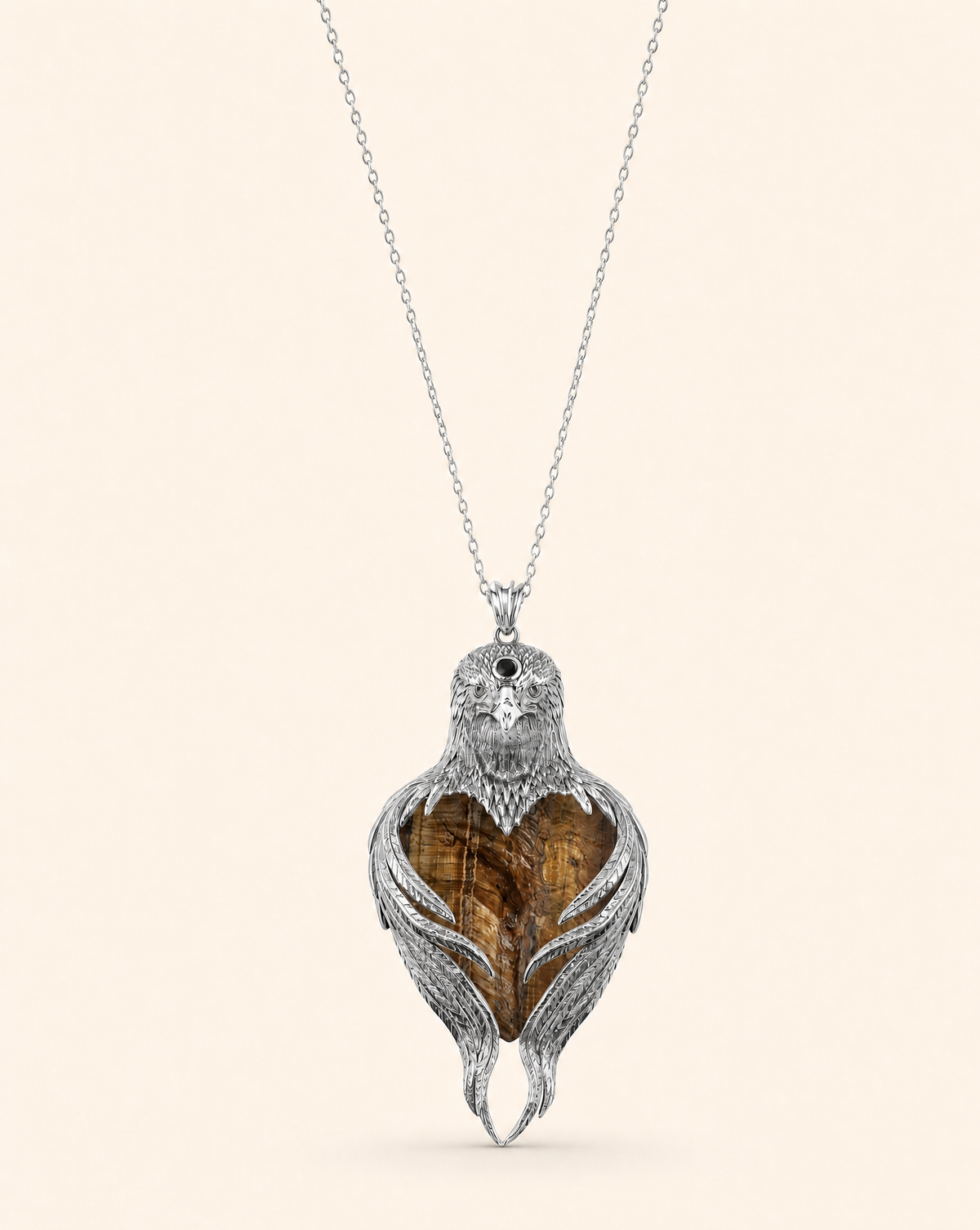 Vision-Nes Tiger's Eye Pendant — Silver