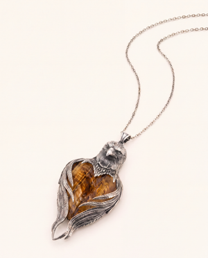 Vision-Nes Tiger's Eye Pendant — Silver