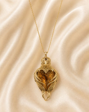 Vision-Nes Tiger's Eye Pendant — Gold