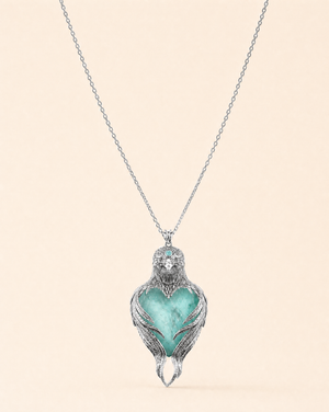 Vision-Nes Turquoise Pendant — Silver