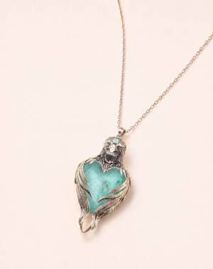 Vision-Nes Turquoise Pendant — Silver