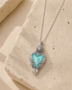 Vision-Nes Turquoise Pendant — Silver