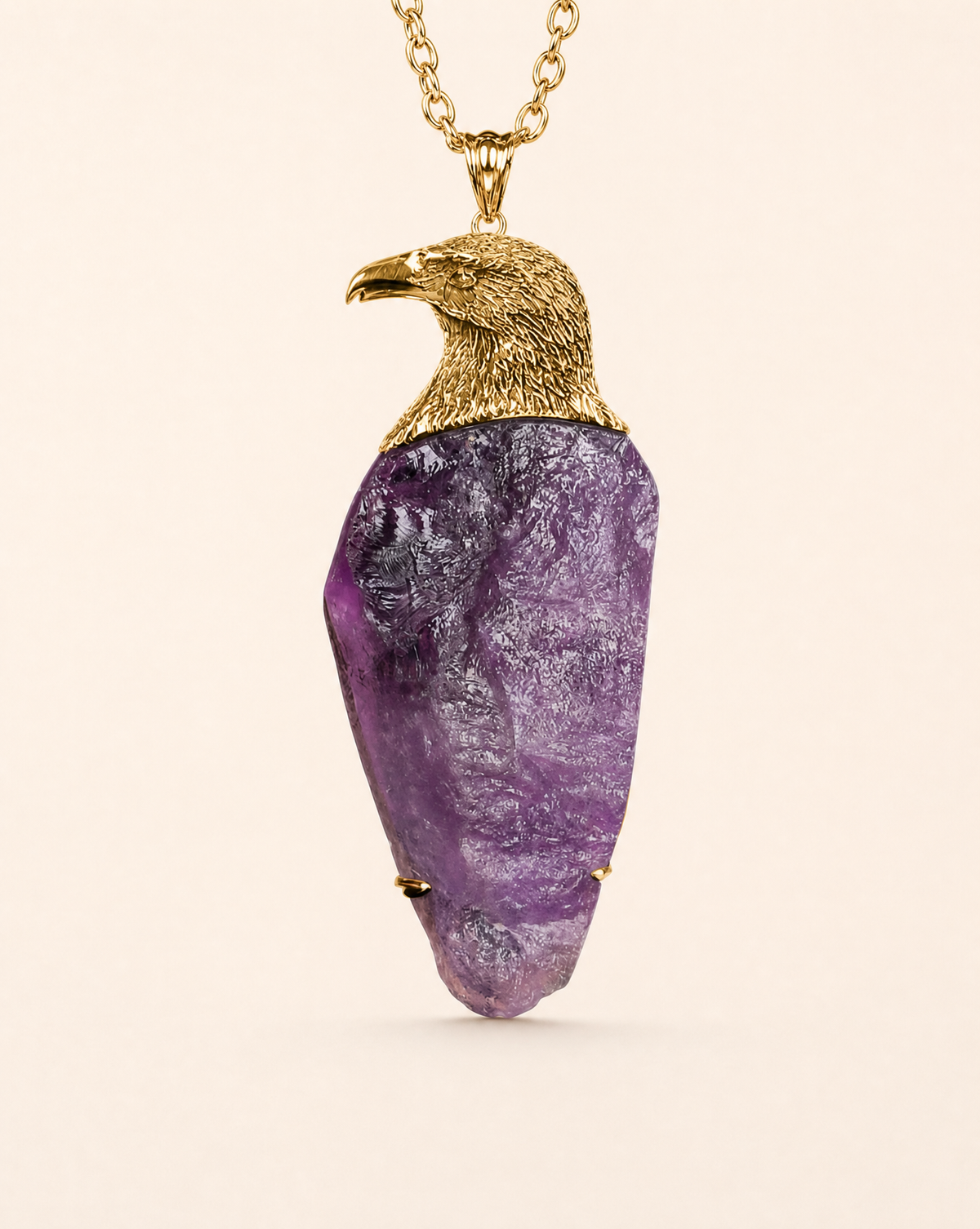 The Visionary Amethyst Pendant — Gold