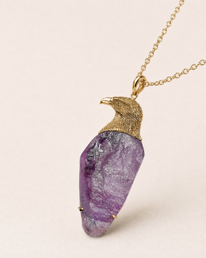 The Visionary Amethyst Pendant — Gold