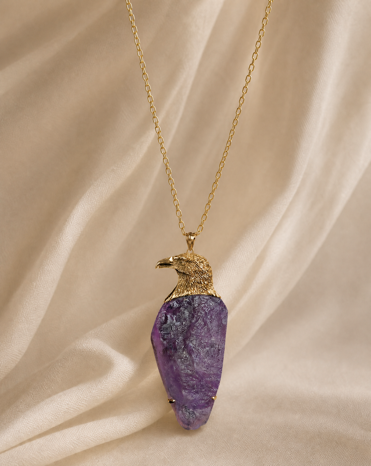 The Visionary Amethyst Pendant — Gold-3