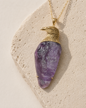 The Visionary Amethyst Pendant — Gold