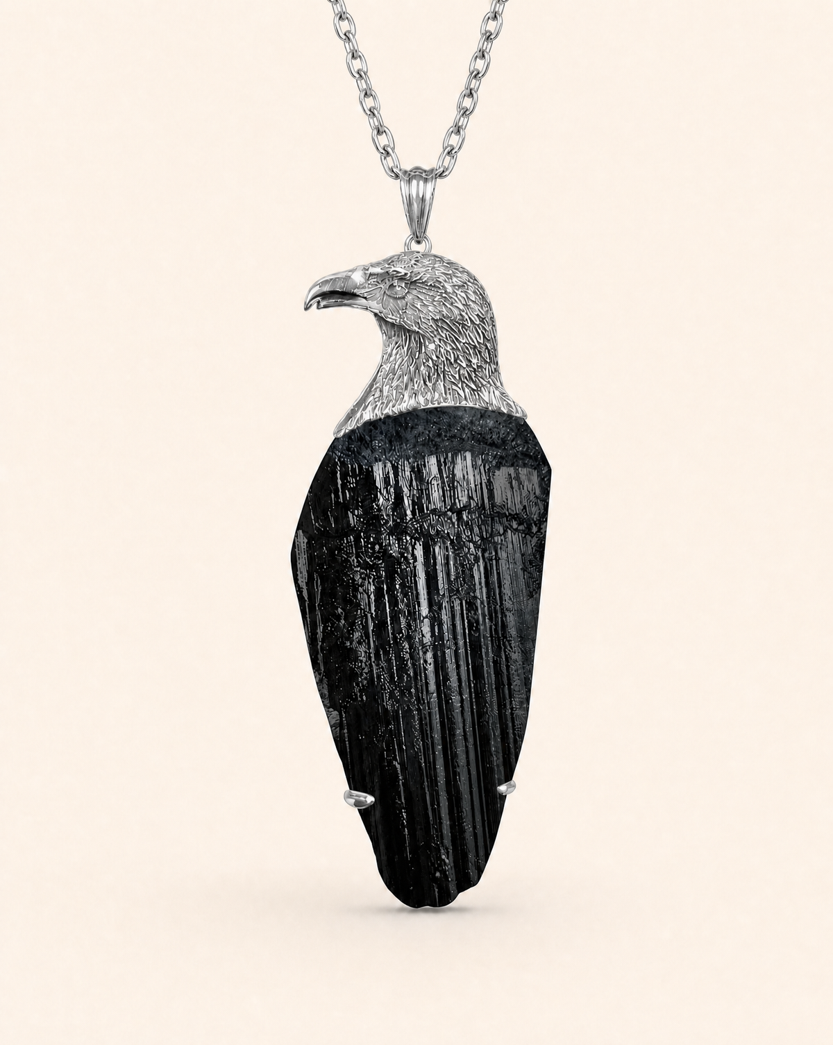 The Visionary Black Tourmaline Pendant — Silver-1