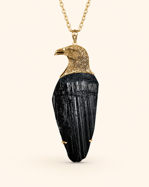 The Visionary Black Tourmaline Pendant — Gold