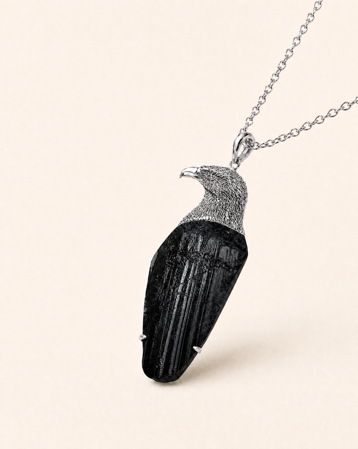The Visionary Black Tourmaline Pendant — Silver-2