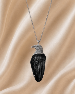 The Visionary Black Tourmaline Pendant — Silver
