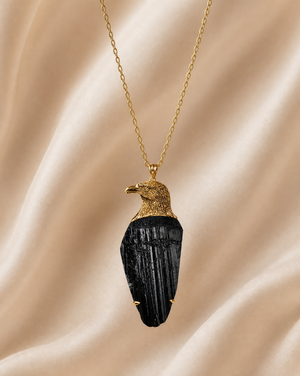 The Visionary Black Tourmaline Pendant — Gold