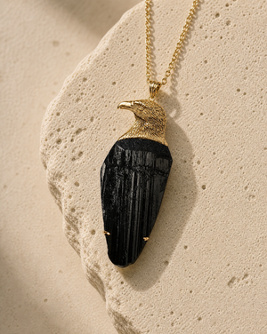 The Visionary Black Tourmaline Pendant — Gold