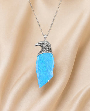 The Visionary Blue Opal Pendant — Silver