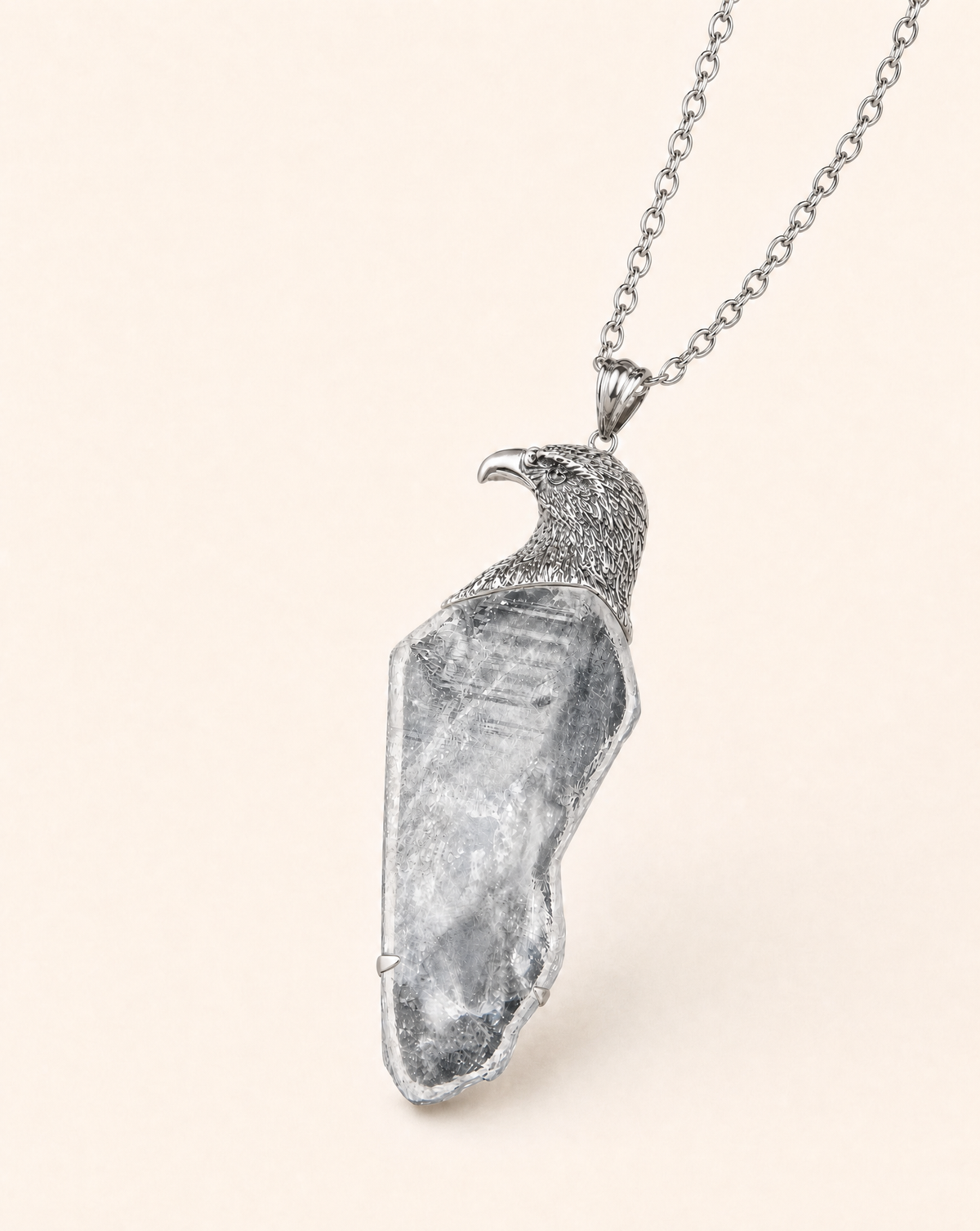 The Visionary Clear Quartz Pendant — Silver