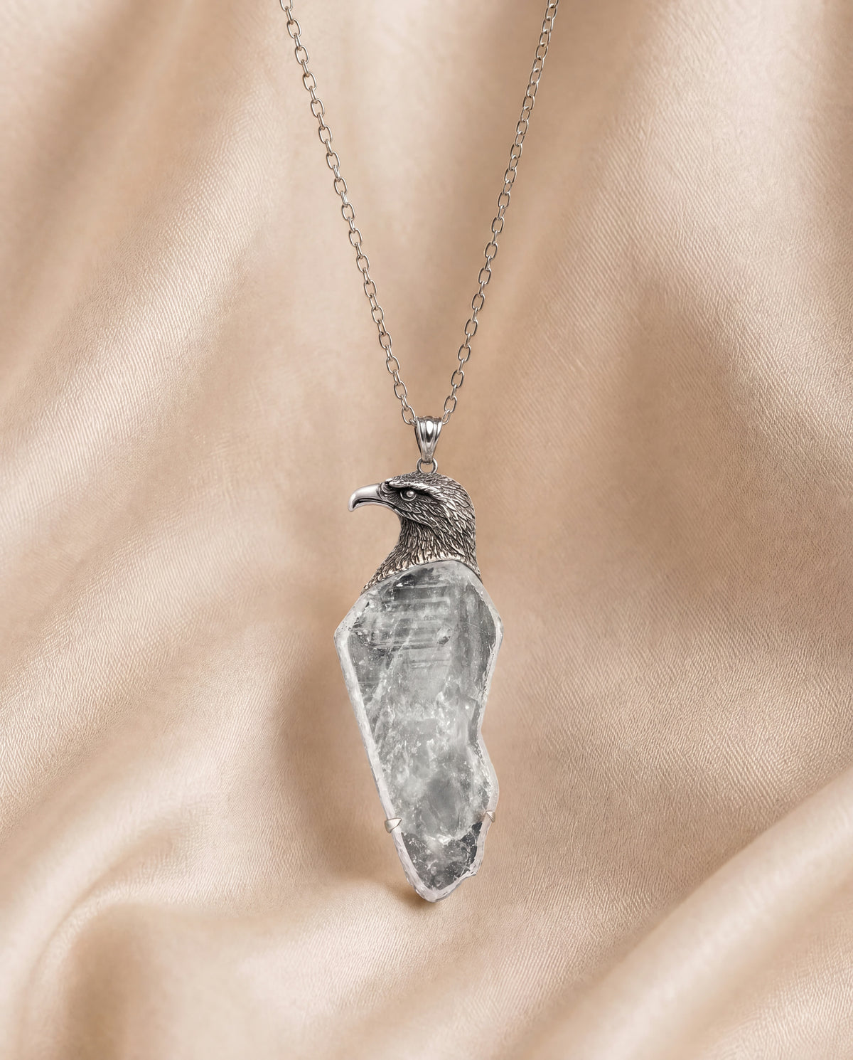 The Visionary Clear Quartz Pendant — Silver