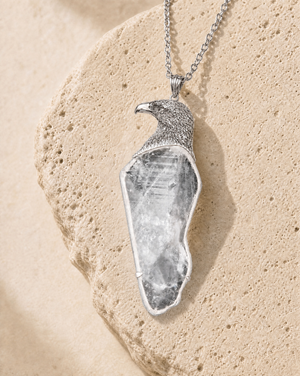 The Visionary Clear Quartz Pendant — Silver