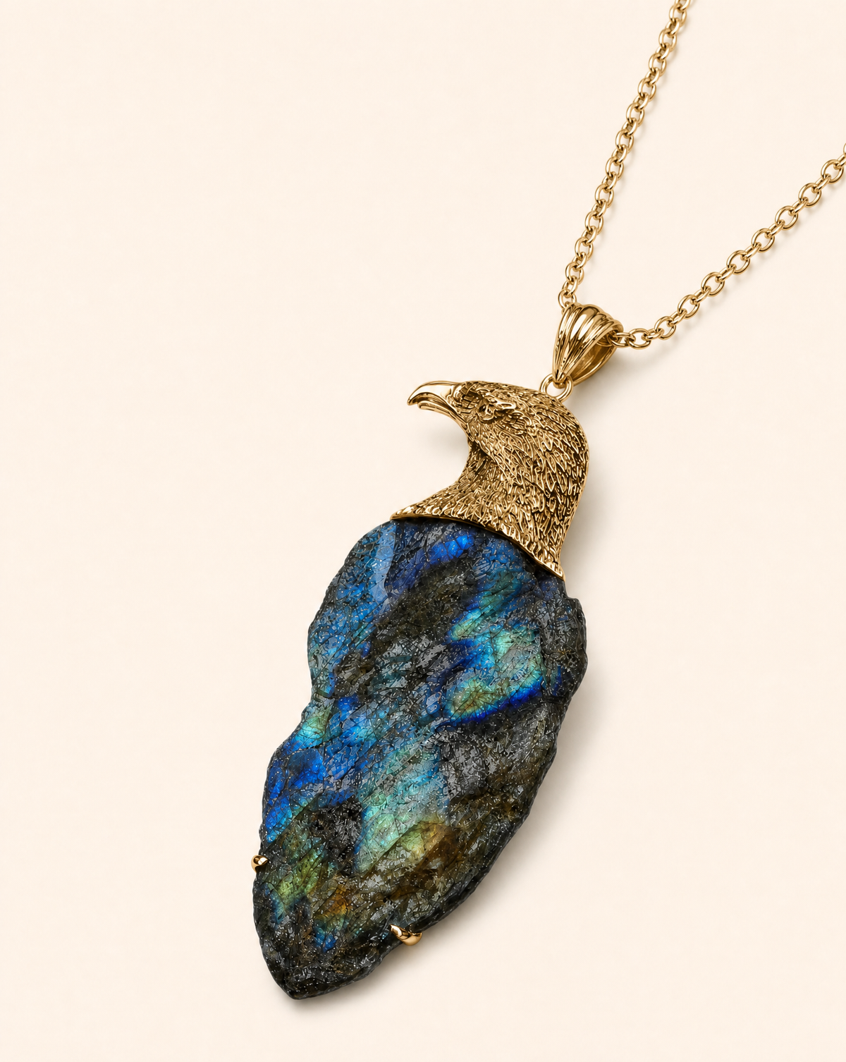 The Visionary Labradorite Pendant — Gold