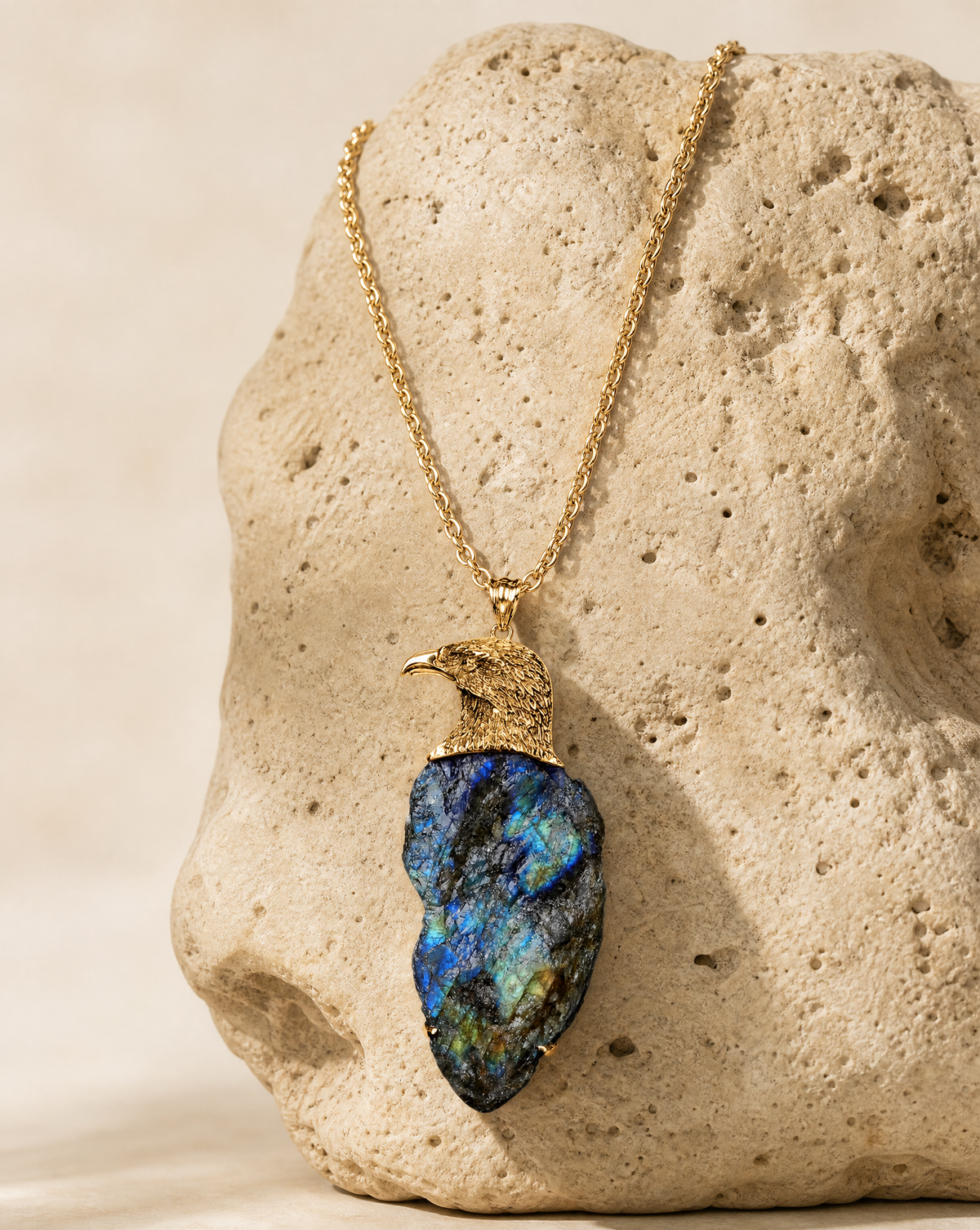 The Visionary Labradorite Pendant — Gold