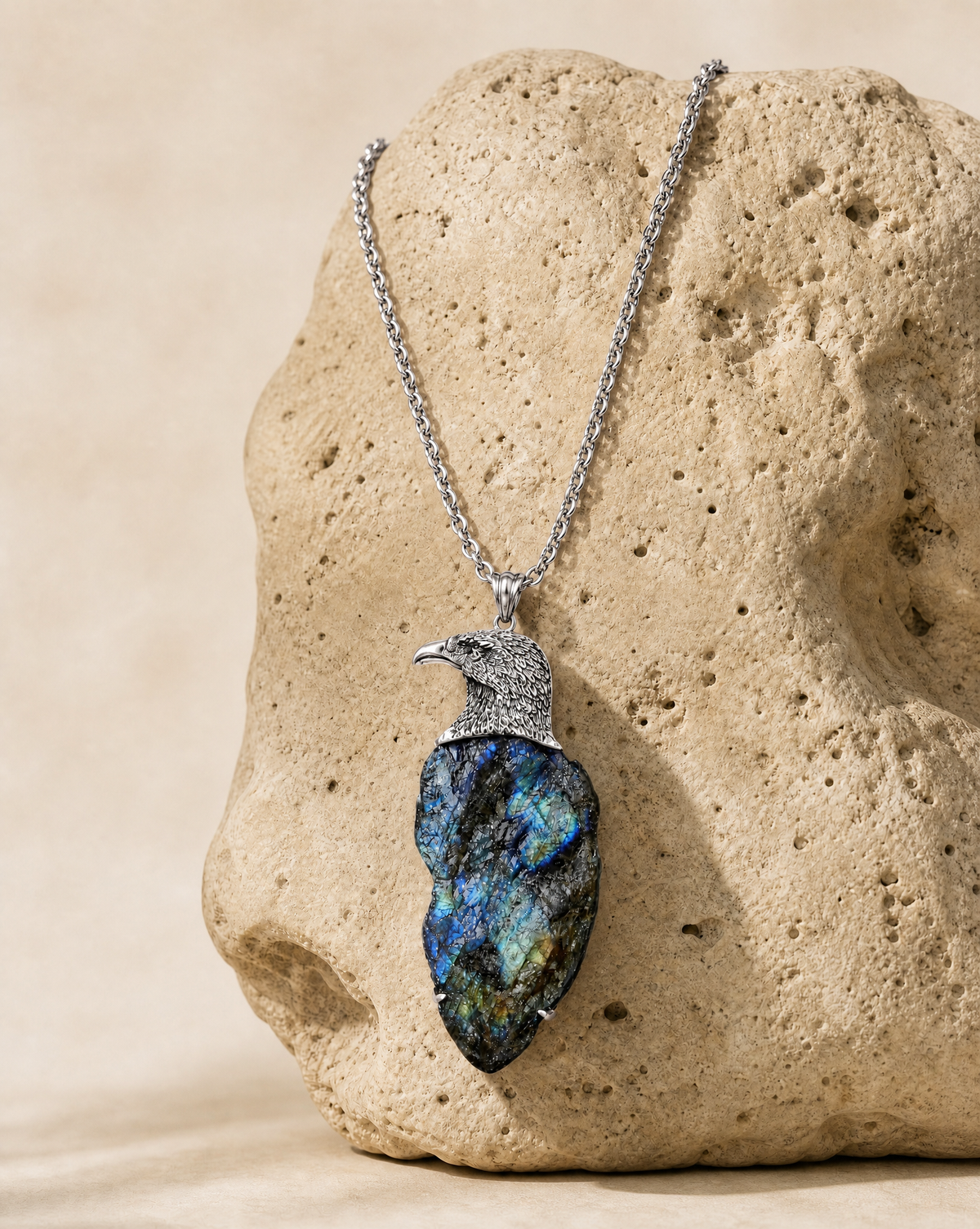The Visionary Labradorite Pendant — Silver