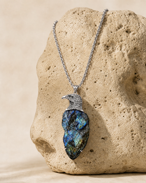 The Visionary Labradorite Pendant — Silver