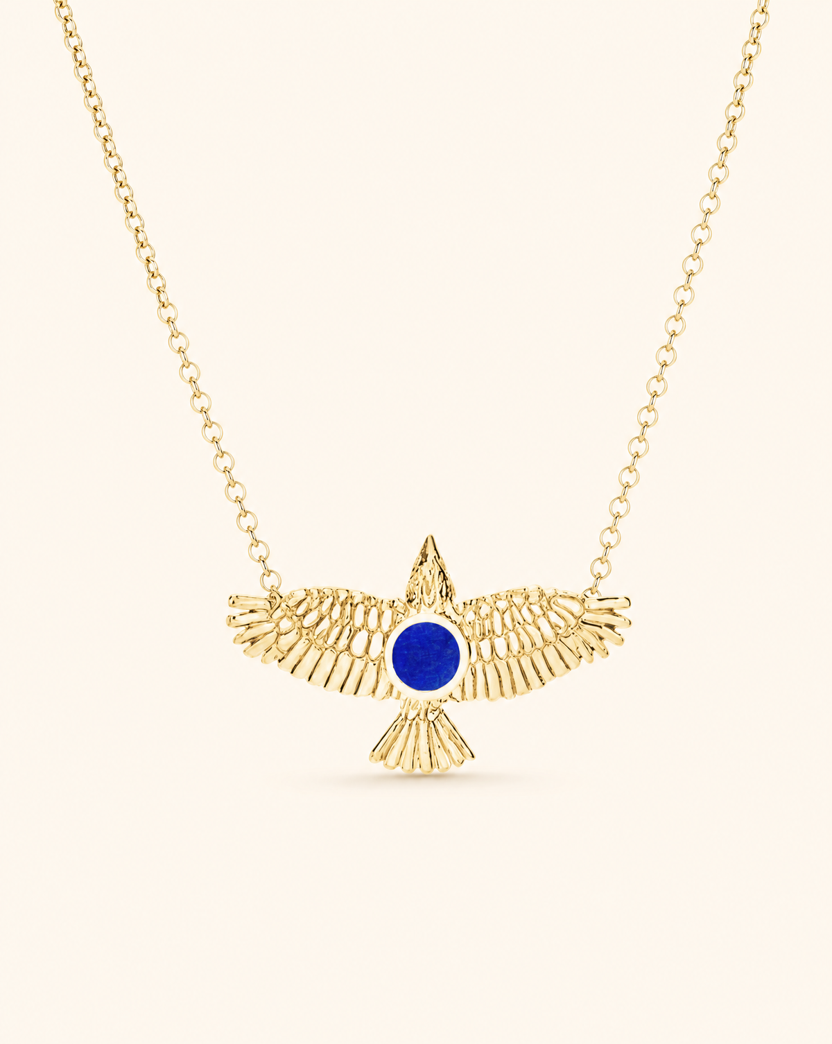 The DreamWeaver Lapis Pendant — Gold