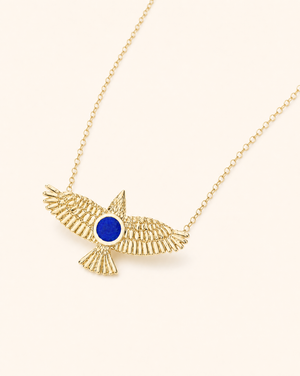 The DreamWeaver Lapis Pendant — Gold