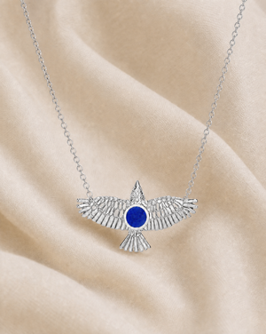 The DreamWeaver Lapis Pendant — Silver
