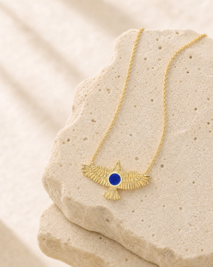 The DreamWeaver Lapis Pendant — Gold