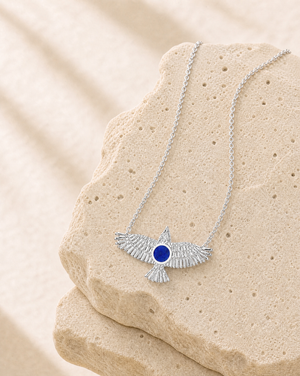 The DreamWeaver Lapis Pendant — Silver