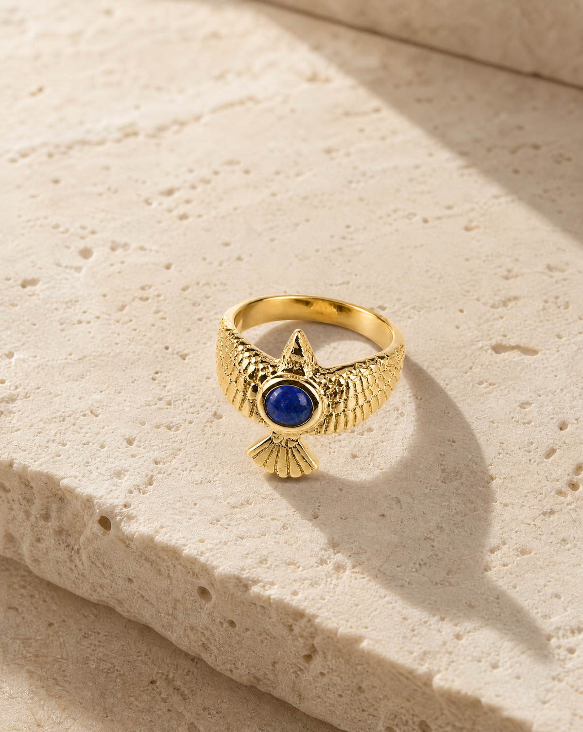 DreamWeaver Lapis Ring, Gold