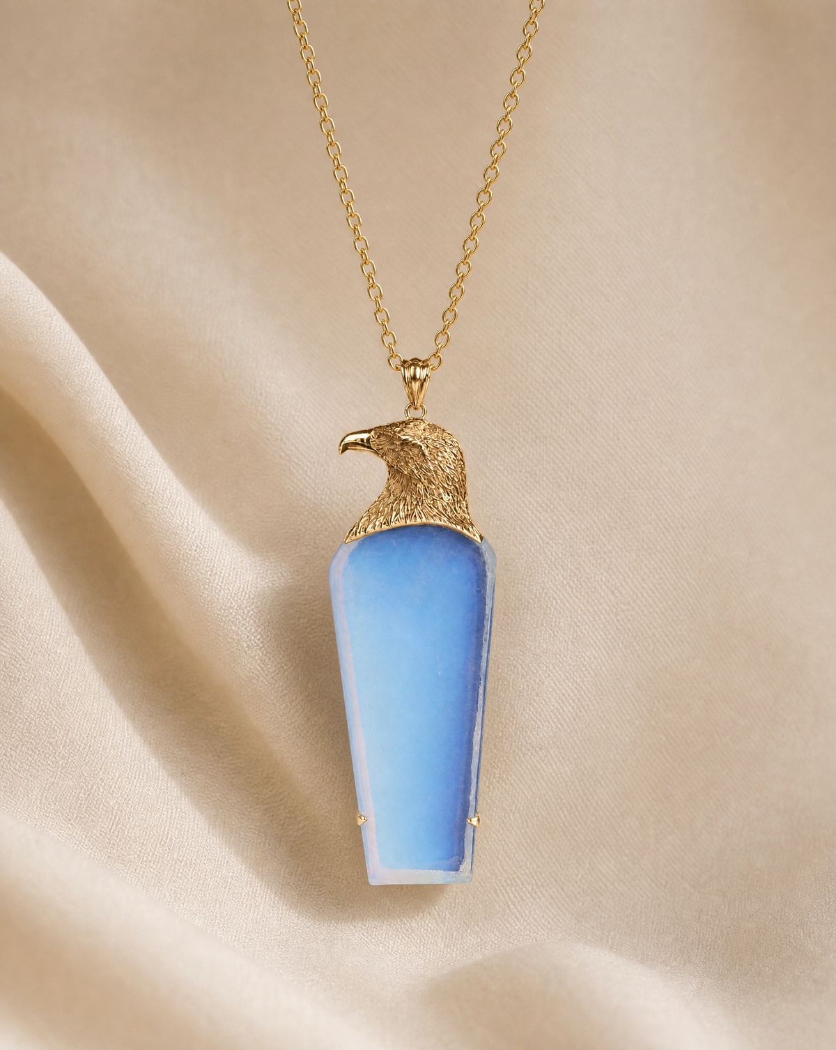 The Visionary Opalite Pendant, Gold