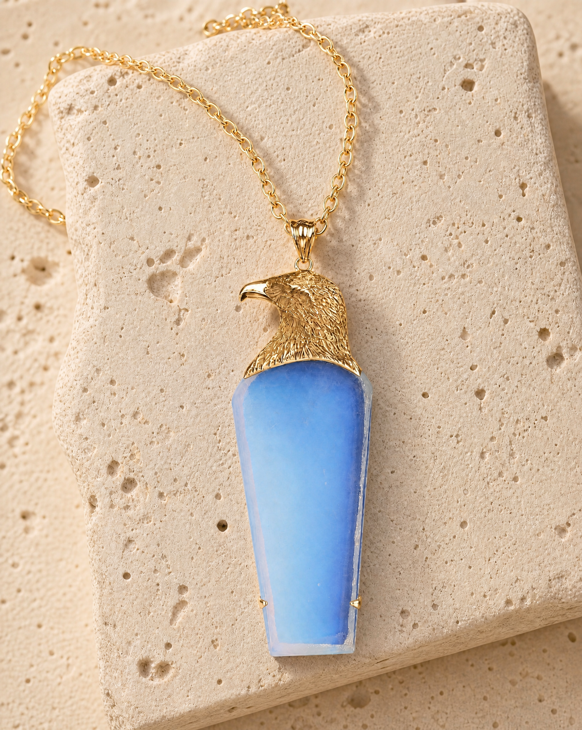 The Visionary Opalite Pendant, Gold