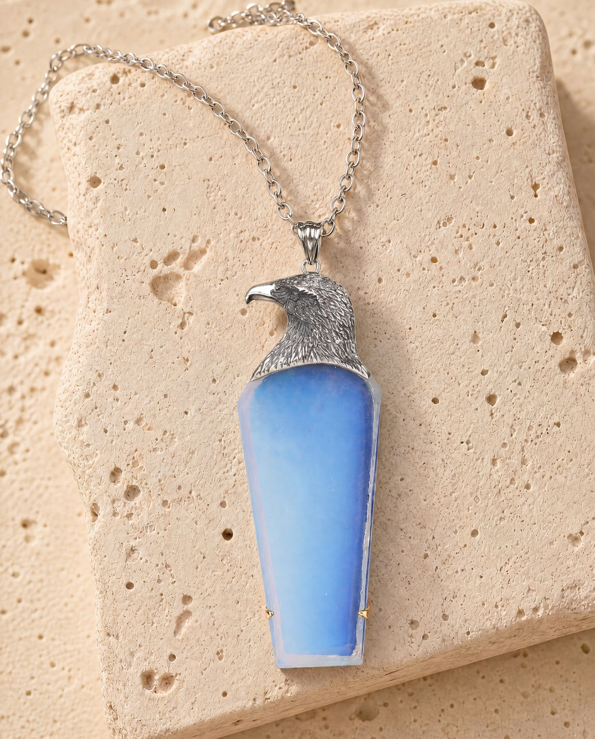 The Visionary Opalite Pendant — Silver-4