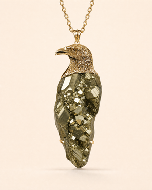 The Visionary Pyrite Pendant — Gold