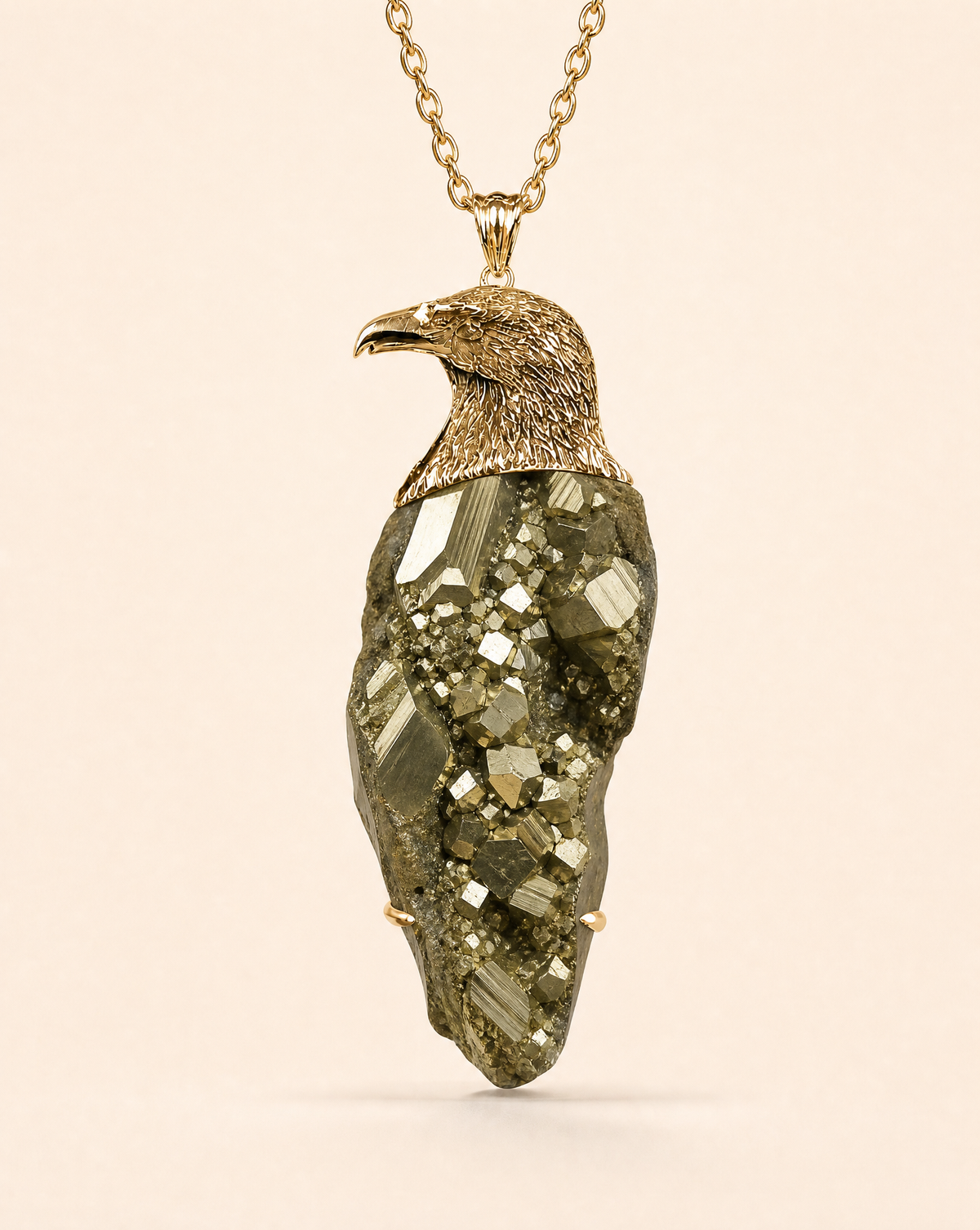 The Visionary Pyrite Pendant — Gold