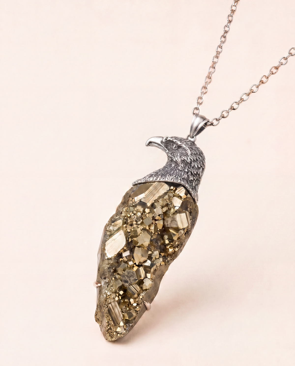 The Visionary Pyrite Pendant — Silver-2