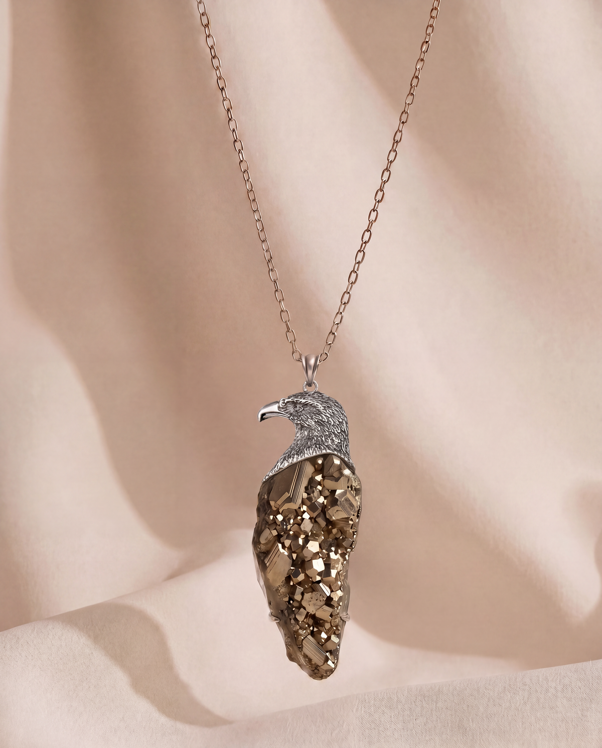 The Visionary Pyrite Pendant — Silver-3