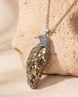 The Visionary Pyrite Pendant — Silver