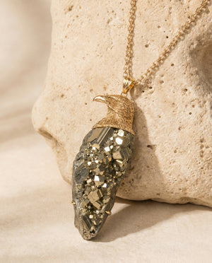 The Visionary Pyrite Pendant — Gold