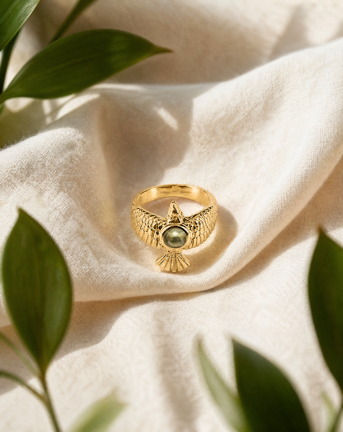 DreamWeaver Pyrite Ring, Gold