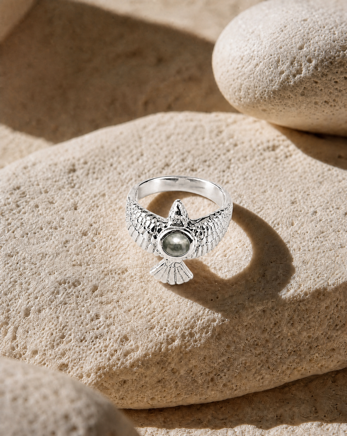 DreamWeaver Pyrite Ring, Silver