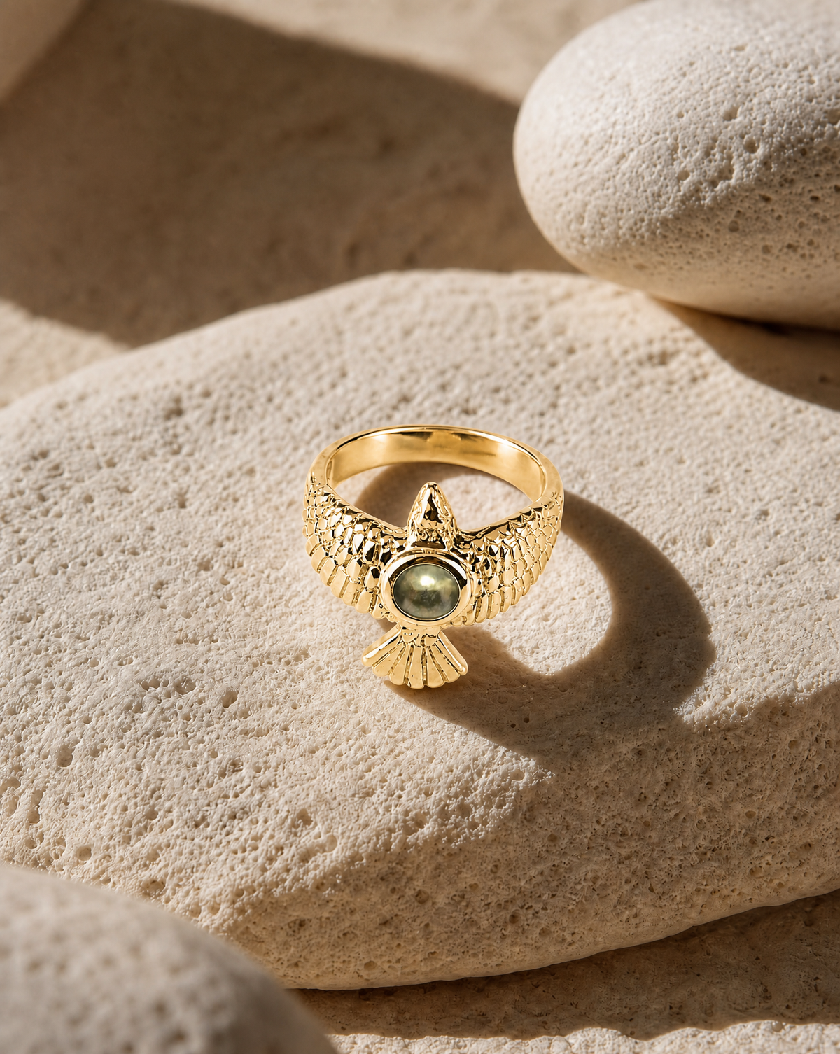 DreamWeaver Pyrite Ring, Gold
