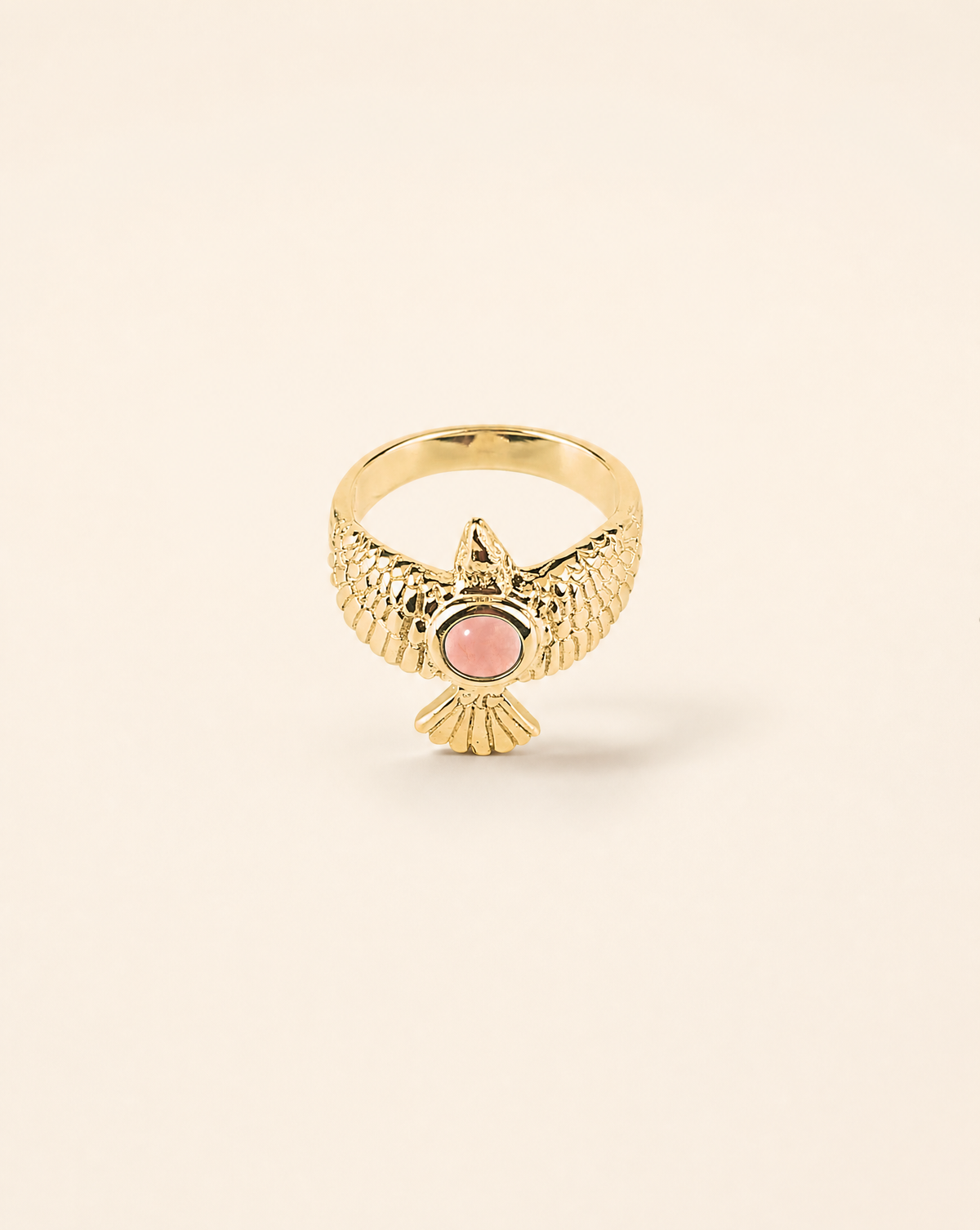 DreamWeaver Rose Quartz Ring, Gold