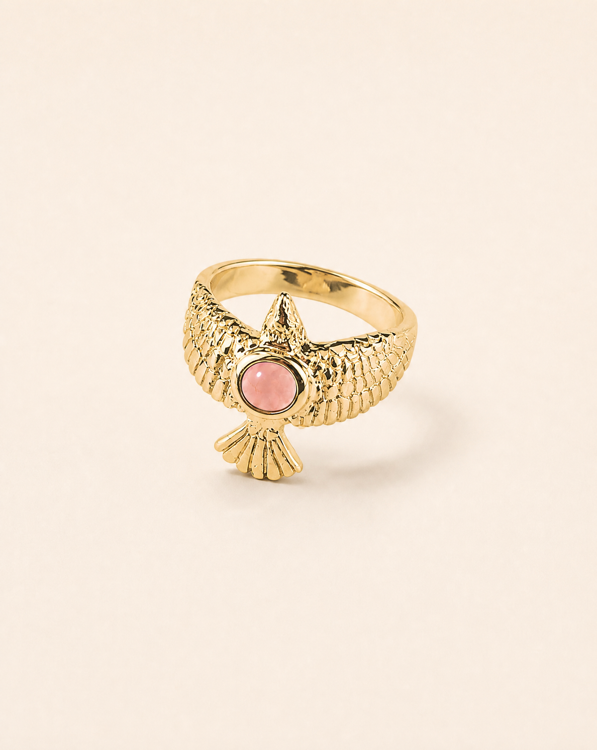 DreamWeaver Rose Quartz Ring, Gold