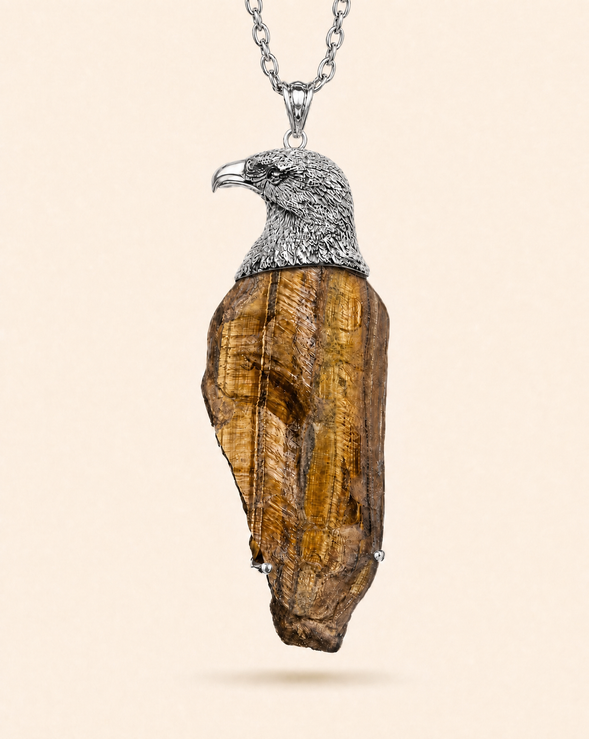 The Visionary Tiger's Eye Pendant — Silver