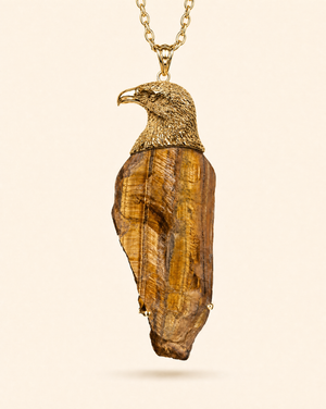 The Visionary Tiger's Eye Pendant — Gold