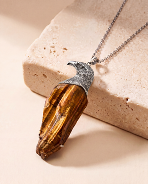 The Visionary Tiger's Eye Pendant — Silver